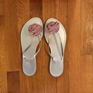 J. Crew Rosebud Metallic Capri Sandals